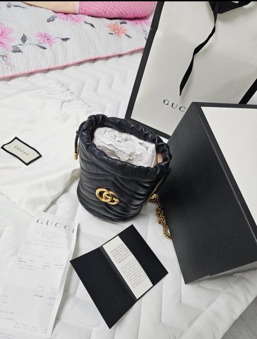 Authentic GG Marmont Mini Bucket