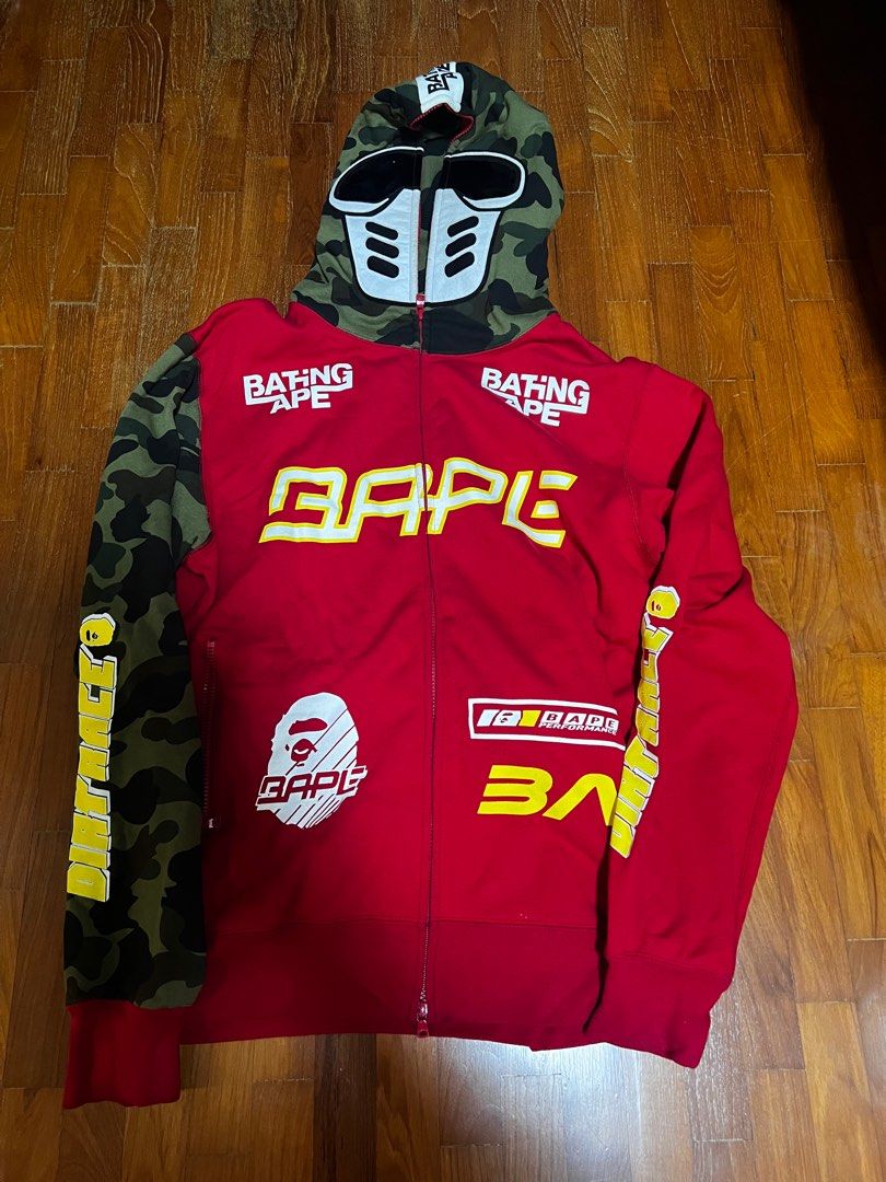 Bape Hoodie BMX Mask Full Zip Hoodie Men s Fashion Coats Jackets and Outerwear on Carousell