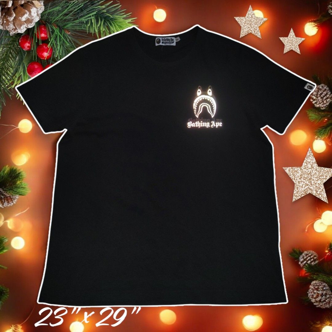 Bape. ❗️OFF❗️ reflectorize print (Category: Tshirts & Polo Shirts ) located in General Santos City (Dadiangas). Submitted by hoverfinds (Listing ID 1335795203, Image 1). Description: dimes 23"×29" color rate: 9.5/10 Php 400shipped jnt There is some wear and tear. Please consider this before purchasing..