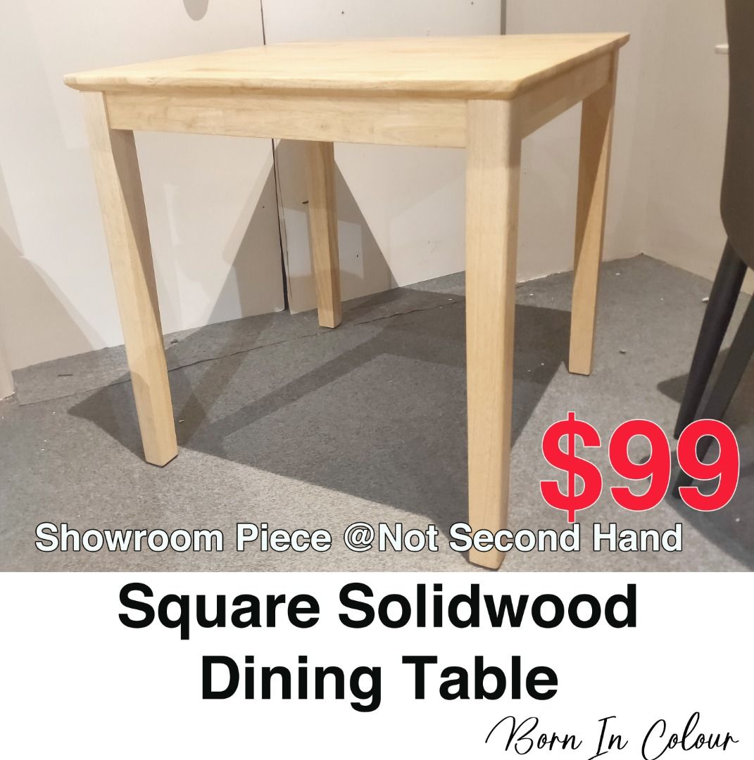 Clearance SALES Square Solidwood Dining Table Furniture Home Living Furniture Tables Sets on Carousell