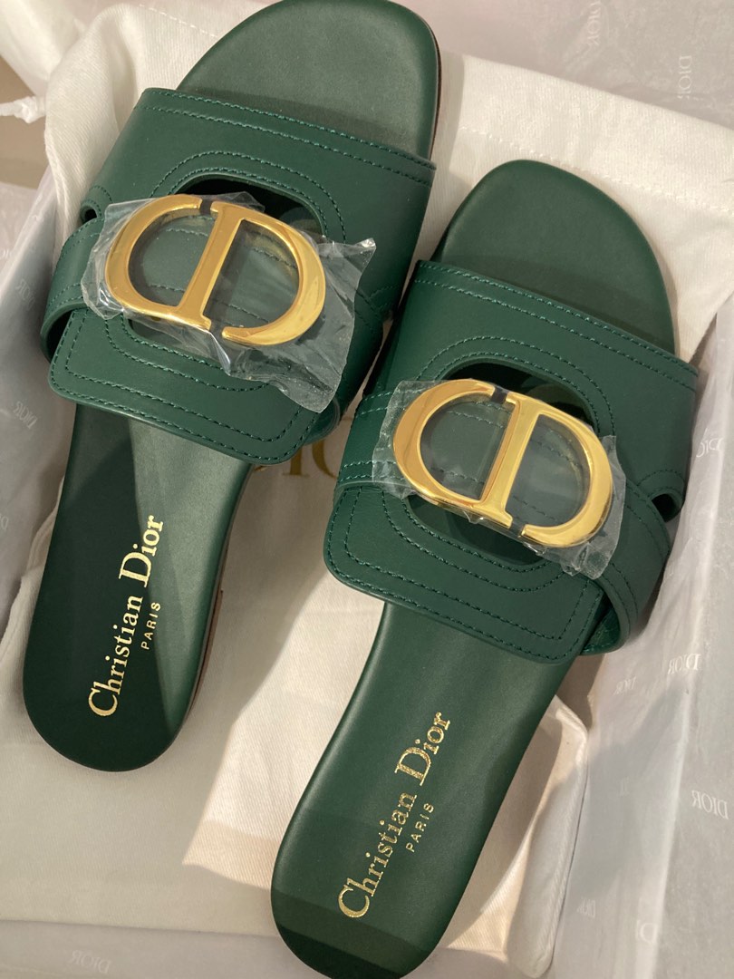Dior Montaigne Green Dior Slides 30 Montaigne Slide Green