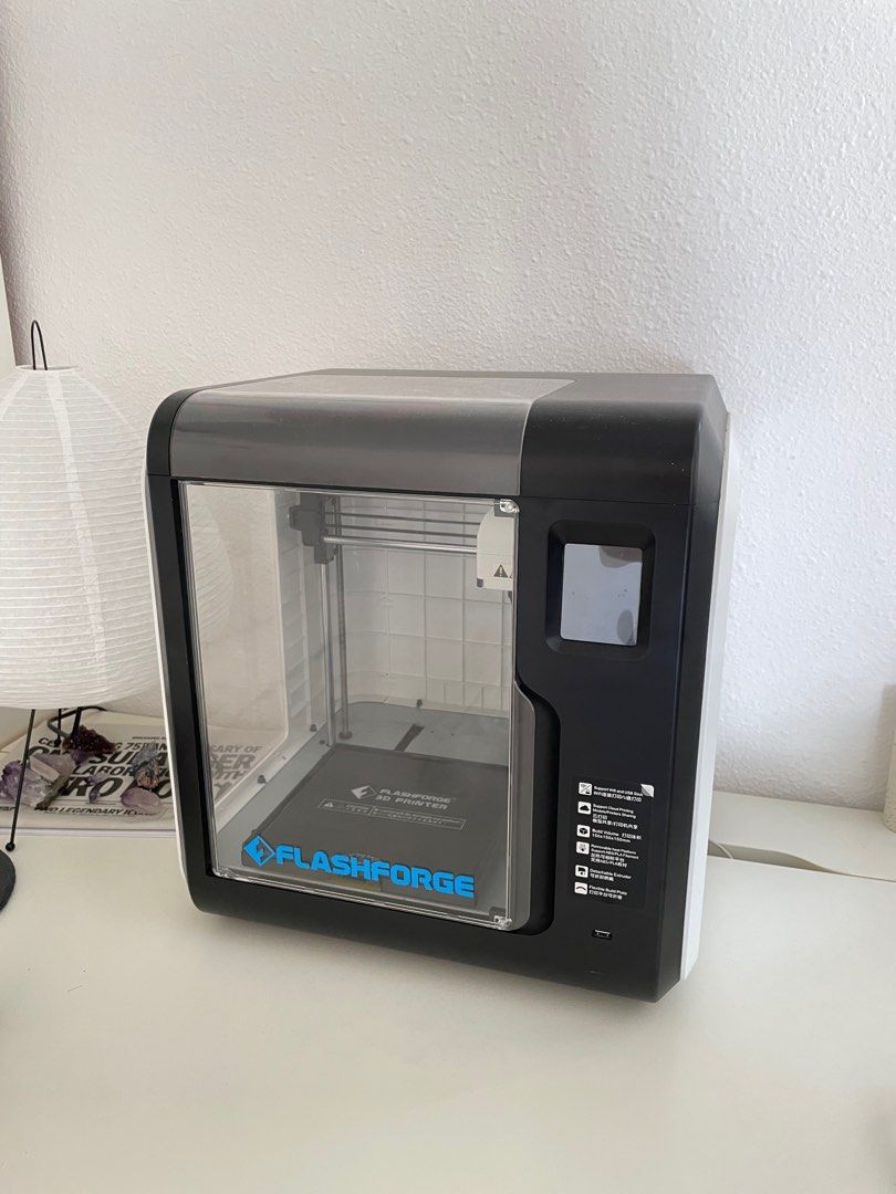Flashforge 3D Printer (Category: Printers, Scanners & Copiers) located in Singapore. Submitted by treetopavocado (Listing ID 1335794330, Image 1). Description: Lightly used with gold filament ready to use .