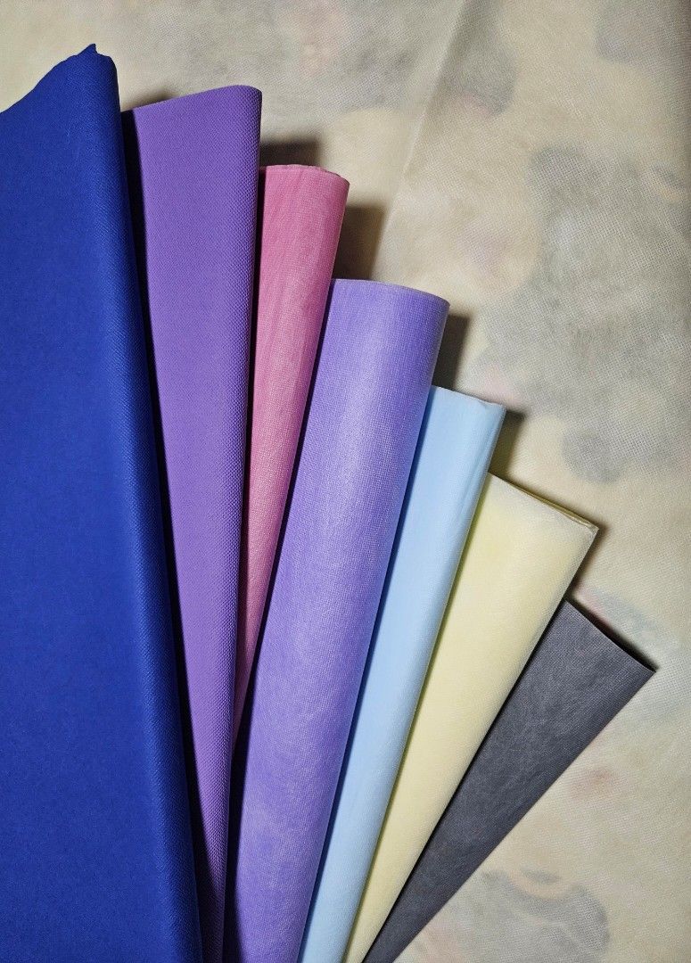 Flower Wrapper (Category: Flowers & Bouquets) located in Singapore. Submitted by hello_pris (Listing ID 1335917566, Image 1). Description: Good quality tissue flower wrapping paper (70cm x 70cm) at $0.70 per pc (minimum 10pcs for $6). - Dark Blue/Saphire (Non-woven/thicker) - Light Purple (Non-woven/thicker) - Pink - Light Purple - Light Blue - Yellow - Grey.
