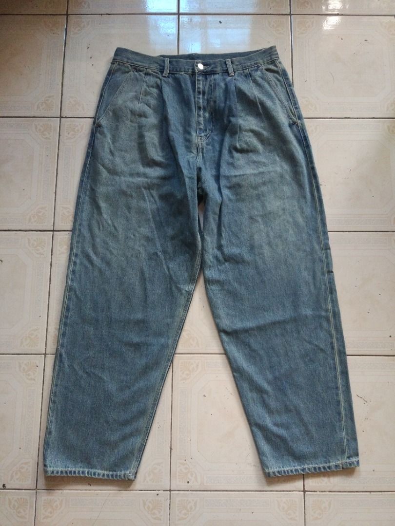 Graphpaper Selvage Denim Two Tuck Tapered Pants 34 actual, Men's ...