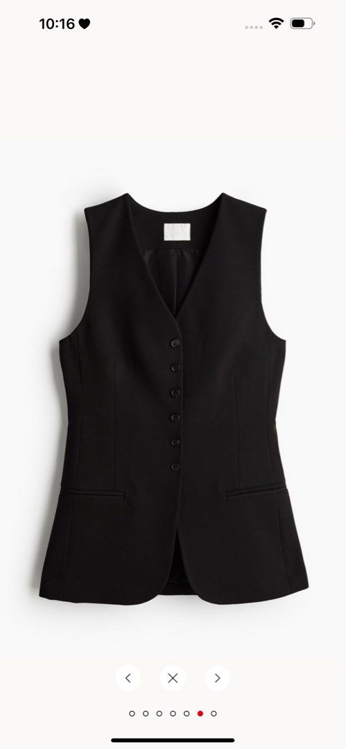 H M waistcoat vest top Women s Fashion Tops Blouses on Carousell