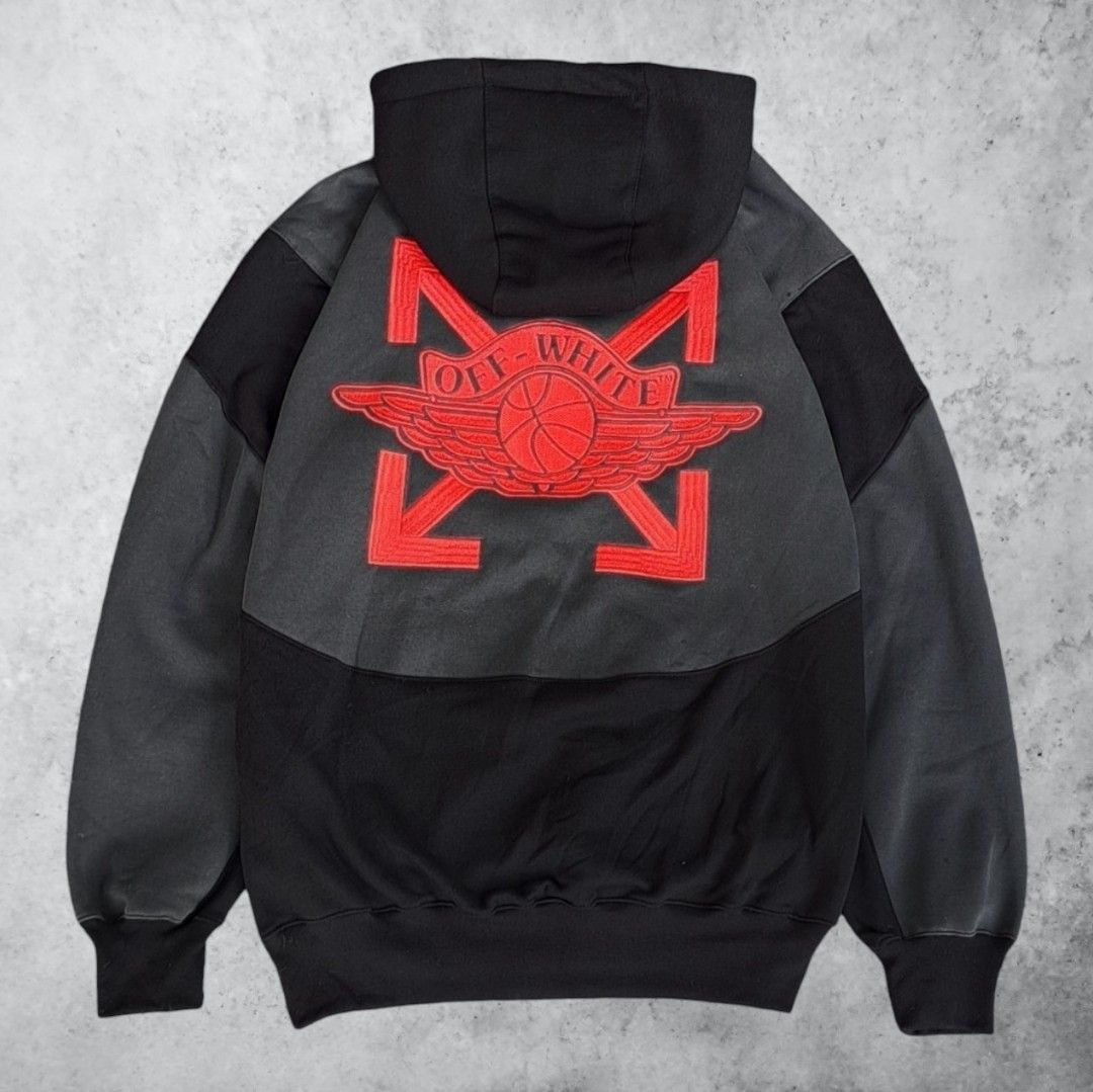 off white jordan hoodie black