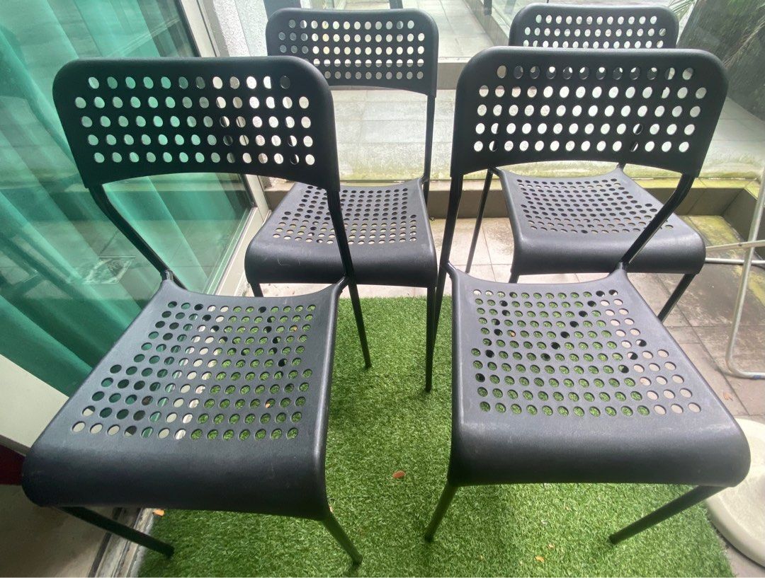 IKEA ADDE chairs black Furniture Home Living Furniture Chairs on Carousell