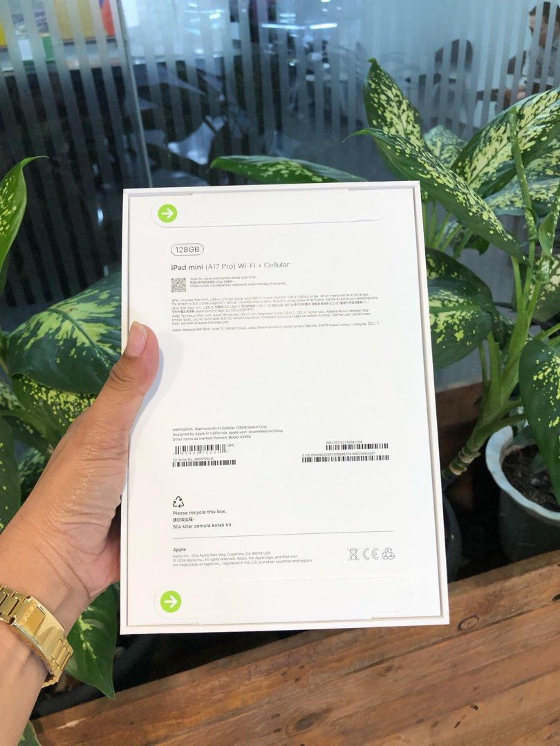 Ipad mini 7 128gb wifi+cellular (Category: iPad) located in Pasig City. Submitted by melissaomb01623 (Listing ID 1335906986, Image 3). Description: Ipad mini 7 128gb wifi+cellular Brand new 1 year warranty 📌pick up store in greenhills shopping center 📌we do cod in metro manila and near provinces just add sf only 📌we ship nationwide via LBC 📌we accept swap/trade in 📌we accept credit card installment 📌we accept ggives 📌for fast transaction m