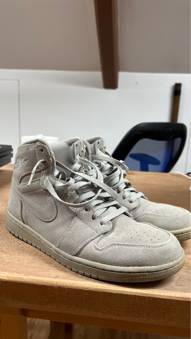 Jordan 1 (Category: Sneakers) located in Manila. Submitted by deathflips (Listing ID 1335969881, Image 1). Description: Jordan 1 Gray Suede Size 10 Needs cleaning but still in great condition No box.