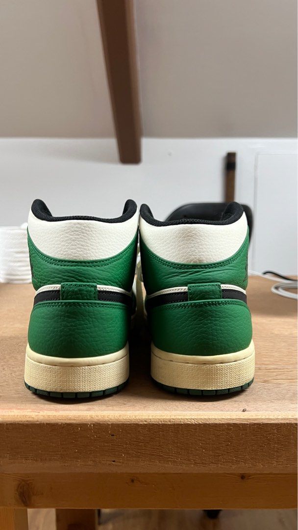 Jordan 1 (Category: Sneakers) located in Manila. Submitted by deathflips (Listing ID 1335970244, Image 2). Description: Jordan 1 Mid Pine Green Size 10.5 Comes with box and extra black laces Lightly used and great condition.