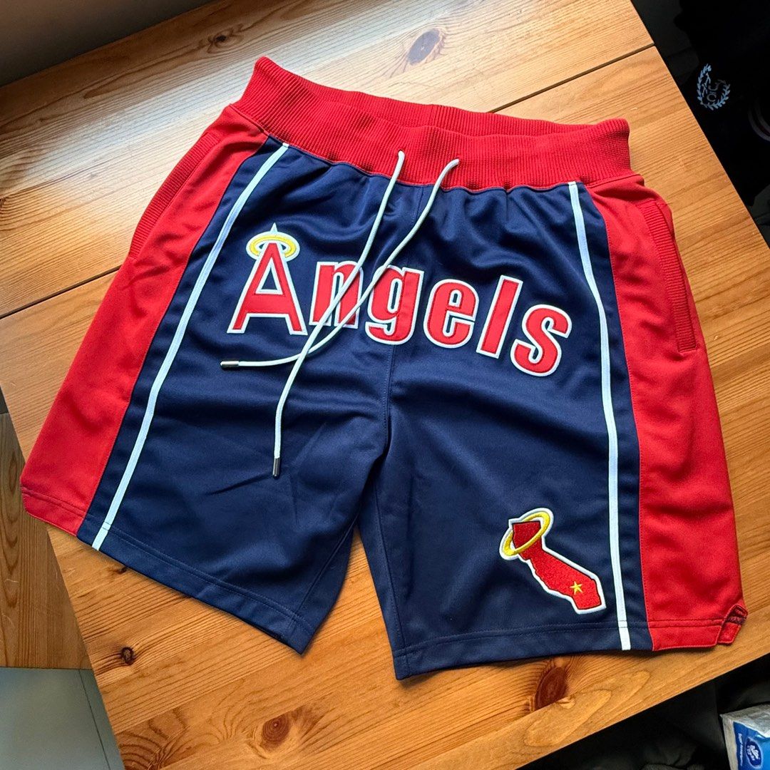 Just Don x Mitchell Ness MN MLB California Anaheim Angles basketball baseball shorts Carousell