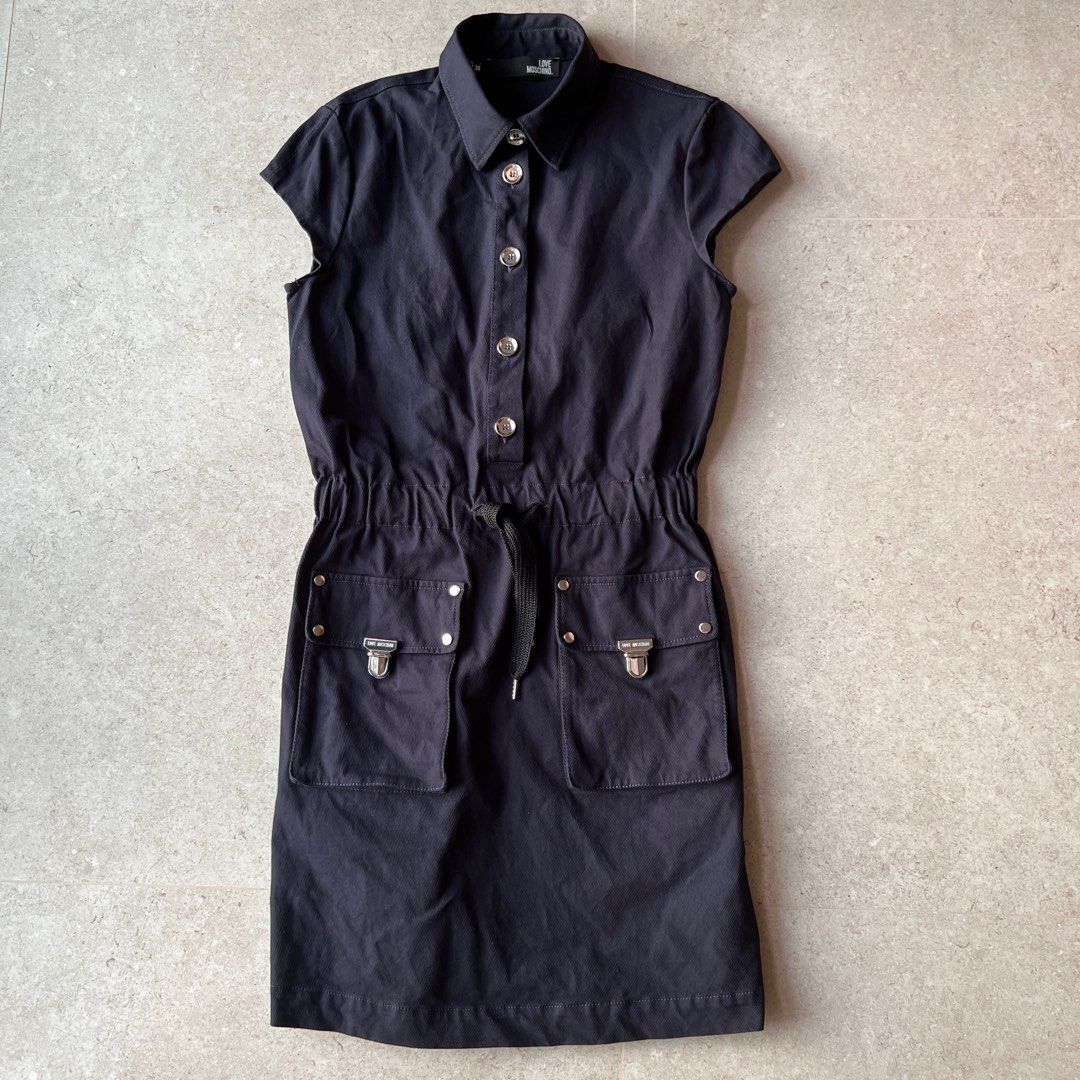 love moschino navy denim dress XS