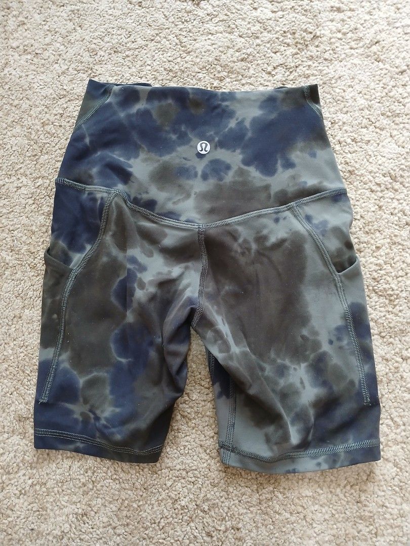Lululemon stretch tie dye bike shorts Women s Fashion Activewear on Carousell