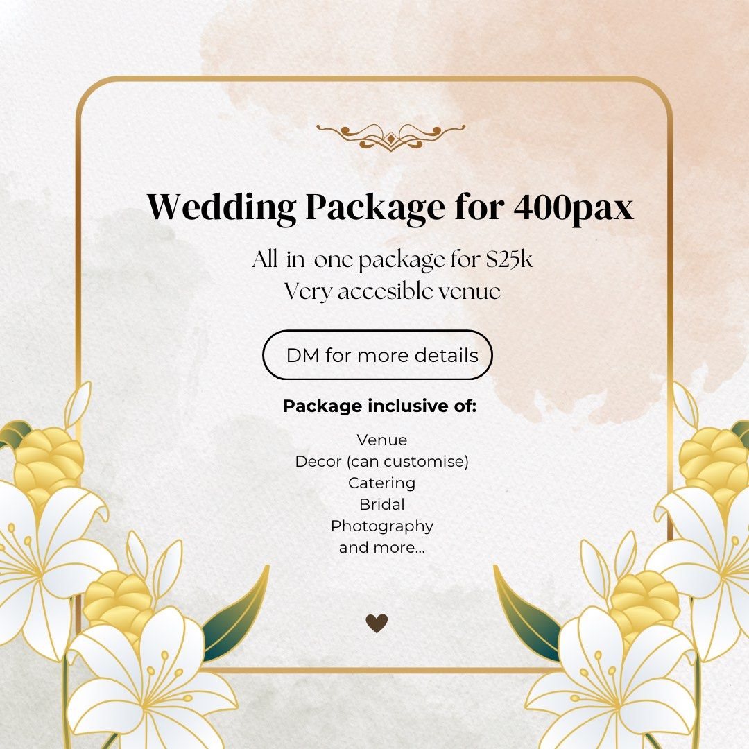 Malay Wedding Package 2025 for 400 pax Food Drinks Packaged Instant Food on Carousell