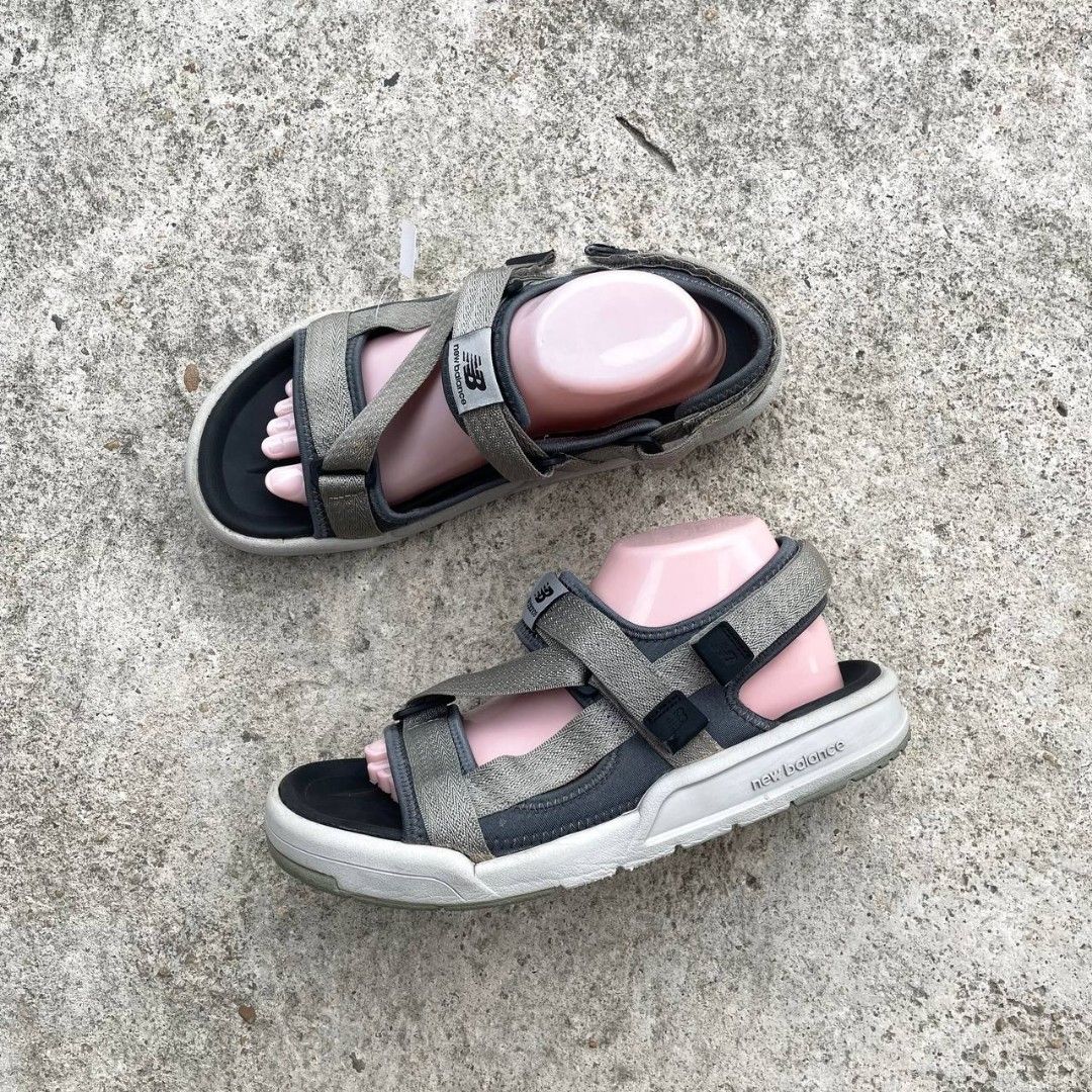 New Balance Caravan Sandal Grey White 8UK RM88 Men s Fashion Footwear Flipflops and Slides on Carousell