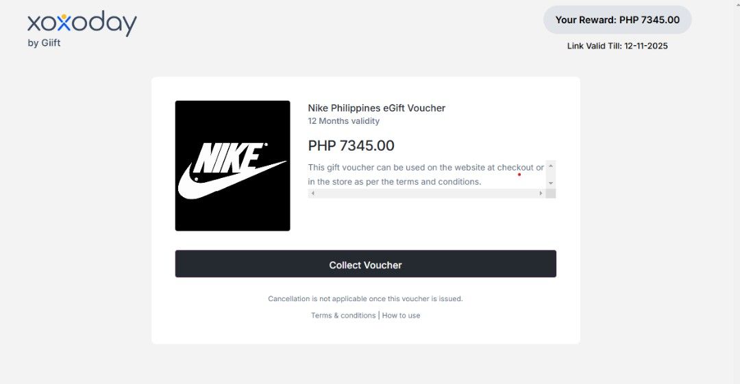 Nike gift certificate philippines discount