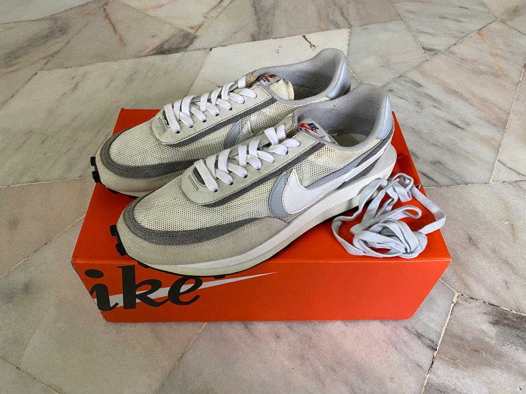 sacai waffle white grey