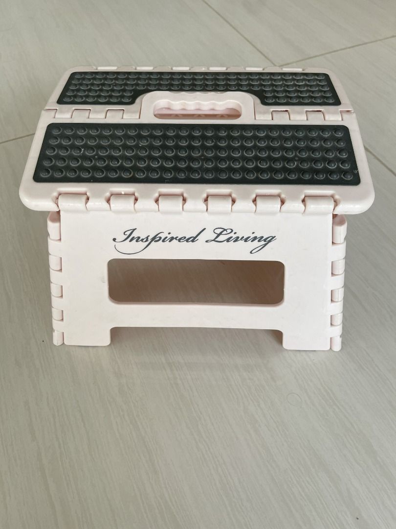 Non Slip Children s Folding Step Stool Pink Babies Kids Baby Nursery Kids Furniture Other Kids Furniture on Carousell