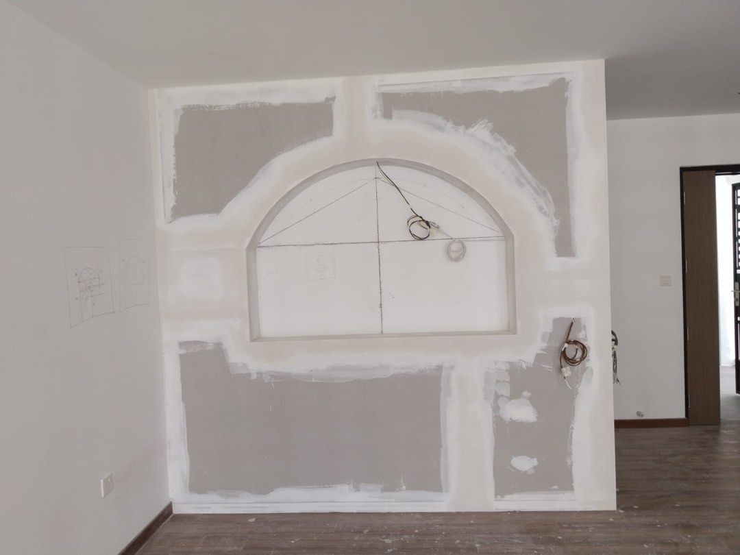 Partition wall,Dry wall,Arch & curve feature wall,Room divider,TV mounted Partition wall, Partition wall with door installation, Plastering & painting.62863092803715112