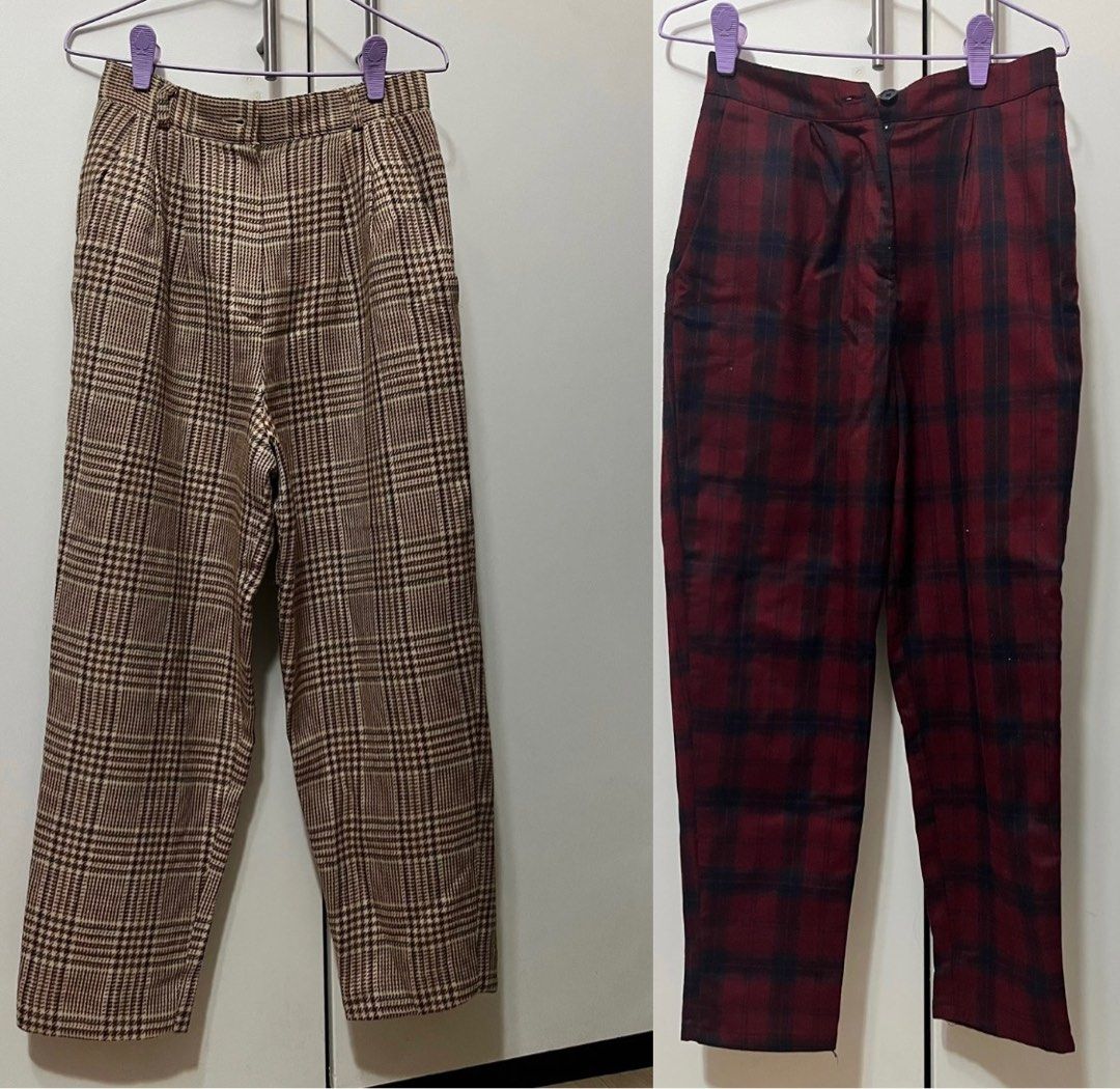 Tartan pants pull and bear hotsell