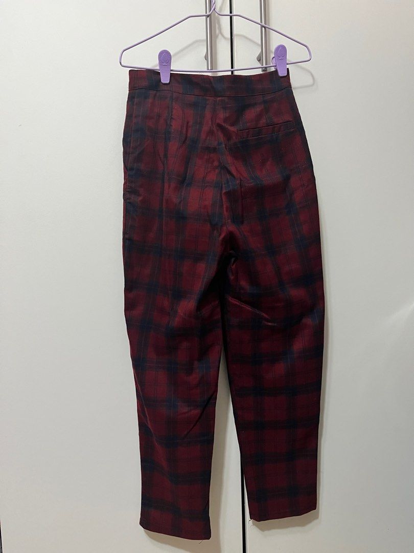 Plaid Pants (Pull Bear and Vintage), Women's Fashion, Bottoms