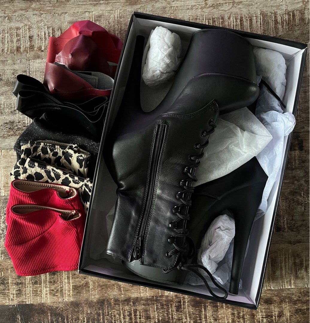 Pleasers ADORE 1020 Black GENUINE LEATHER US7 (Category: Heels) located in Antipolo. Submitted by rrraves (Listing ID 1335922957, Image 3). Description: Pleasers 7" ADORE 1020 in luxurious Black GENUINE LEATHER. Size US7 EU37 (fits US 6 to 6.5) Excellent LIKE NEW condition! Used in just 3 classes. What's the difference between real leather and synthetic? Leather is so much more comfortable. 🥰 A new pair will set you back ₱9500 including shipping