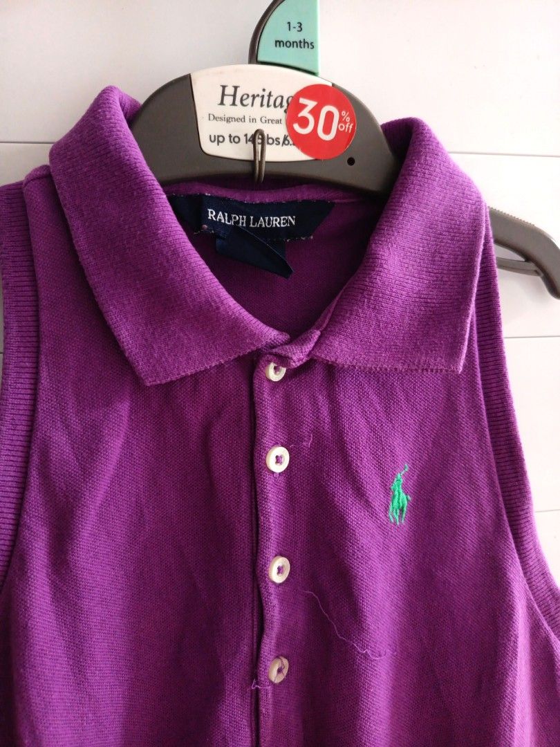 Purple polo jumpsuit clearance