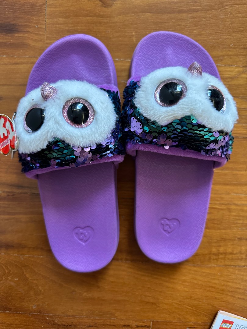 Purple sequin slippers shop