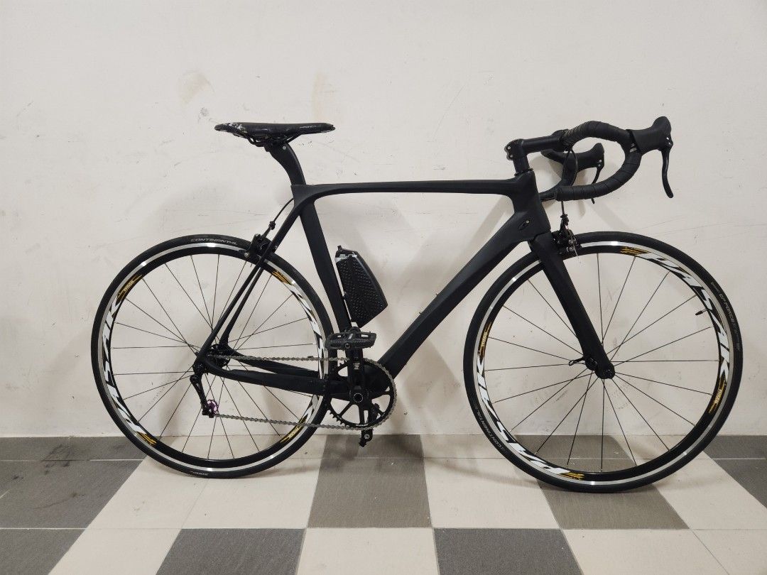 Single speed carbon fibre road bike Sports Equipment Bicycles Parts Bicycles on Carousell