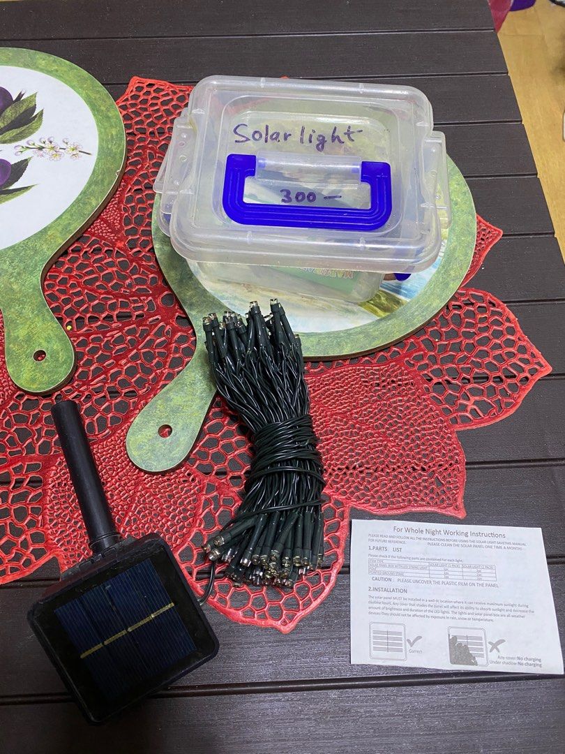 SOLAR LIGHT FOR GARDEN DECOR (Category: Lighting) located in Manila. Submitted by moncherieebabez (Listing ID 1335556385, Image 2). Description: rfs : bought alot 📍 : paranaque 💸 : gcash 🛵 : lalamove, j&t (PAYMENTS SHOULDERED BY BUYER) ❗️no reservation (unless you pay immediately) ❗️no cancellation once paid message for more inquries.