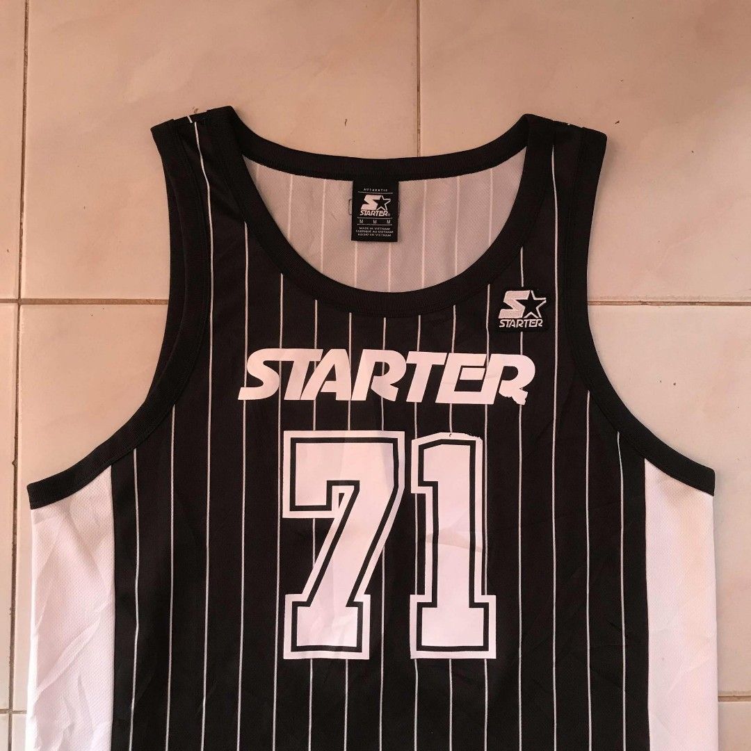 Starter jersey 🥵 (Category: Activewear) located in Jinoba-an. Submitted by eegiboy (Listing ID 1335839205, Image 1). Description: Wts: Starter jersey 🥵 Medium size Dimes:20/28 Excellent as new na sana 🥰 Issue: see last pic 😉( sa bandang letter r at sa 1 na print ) minimal lang 😘 500plussf Dm me if interested 📩 Thankyou🙏😇.