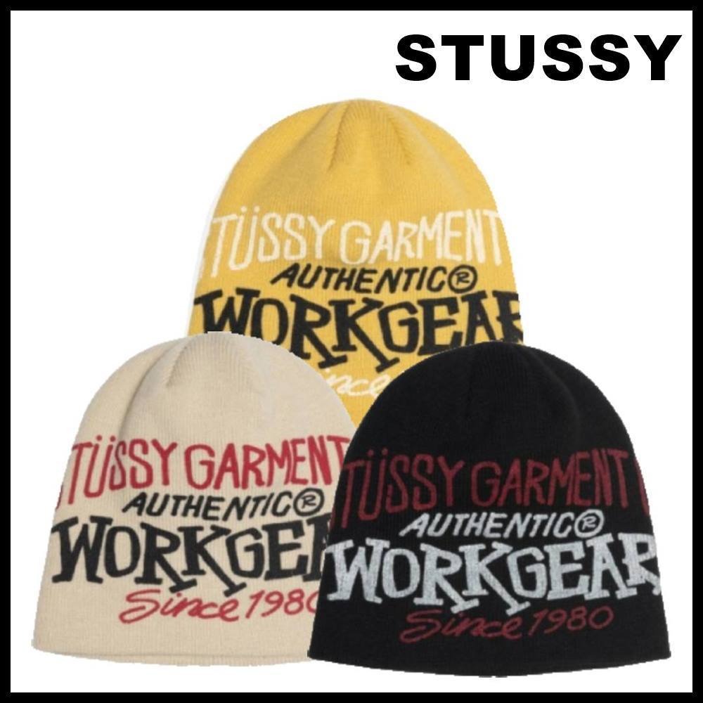 帽子 STUSSY Workgear Print Skullcap Bone Stussy Workgear Print Skullcap - Bone – Goodhood