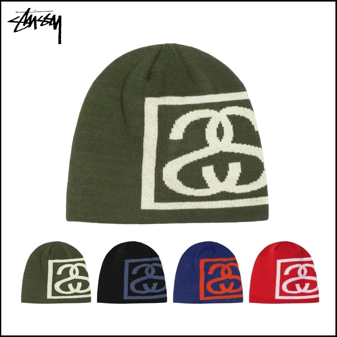 STUSSY SS LINK SKULL CAP BEANIE 毛帽男女情侶針織帽冷帽帽子