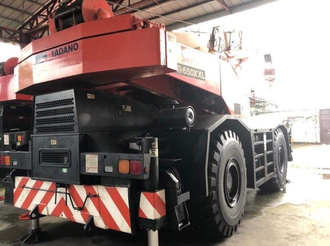Tadano 65 tons rough terrain crane (Category: Construction & Building Materials) located in Makati City. Submitted by ztak13 (Listing ID 1335834234, Image 1). Description: tadano 65tons rough terrain crane Japan Surplus 4+++ running hours Contact no. 09175699818.