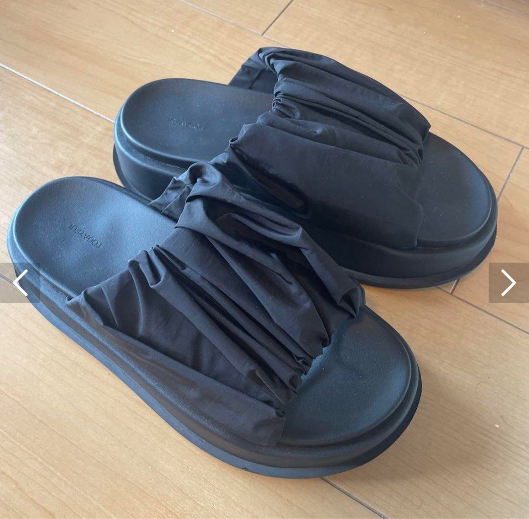 試着のみ★TODAYFUL Gather Volume Sandals 38 TODAYFUL Gather クタクタ Volume Sandals 38