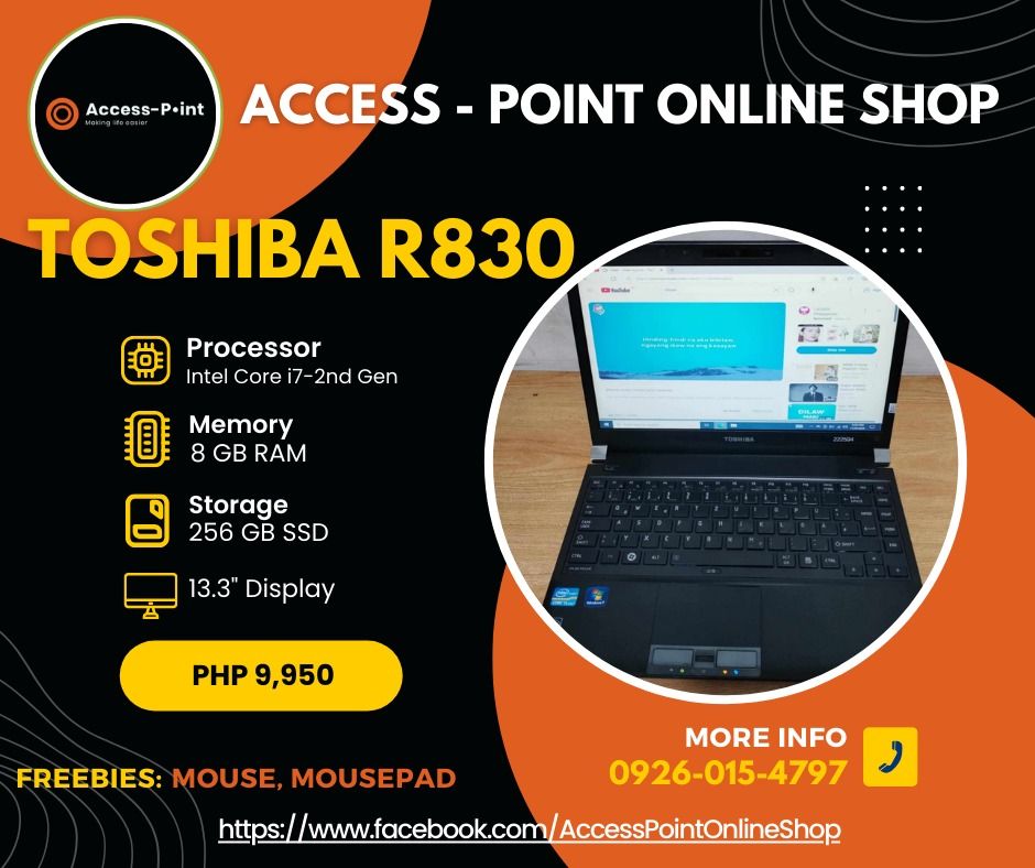 Toshiba R830 (Intel Core i7-2nd Gen), Computers & Tech, Laptops ...