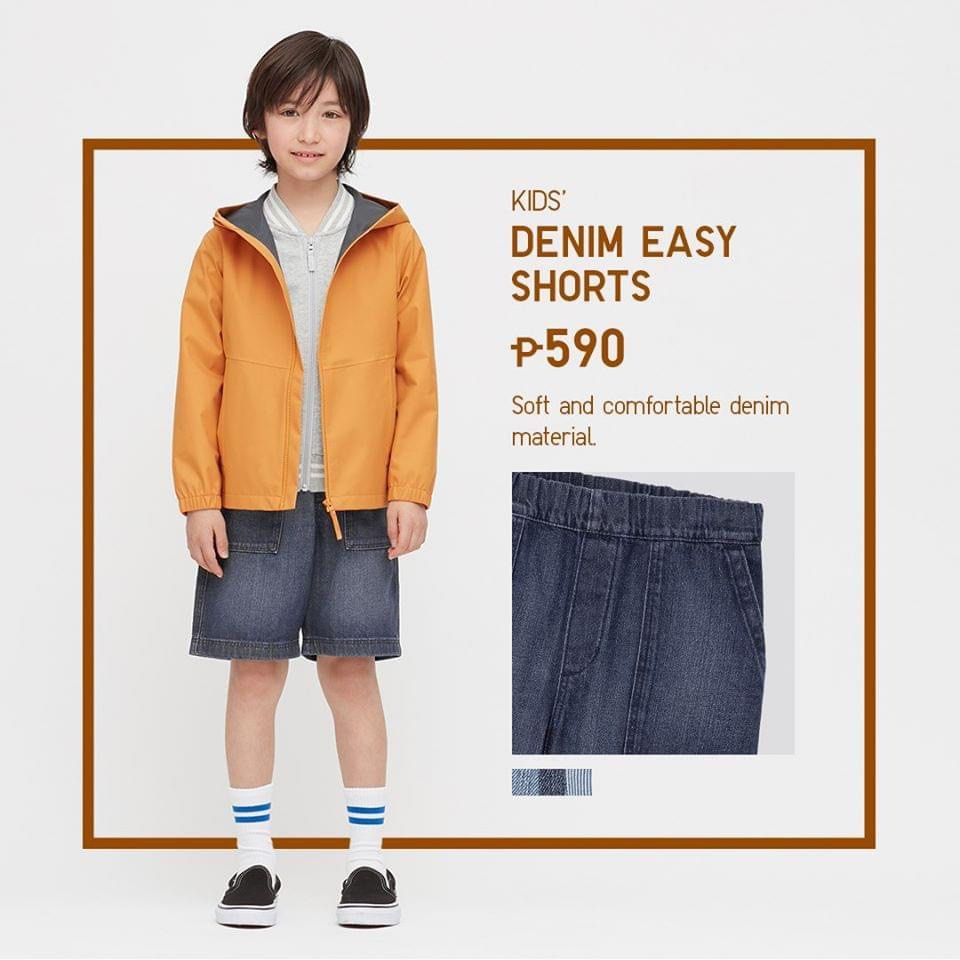 Uniqlo denim easy shorts top