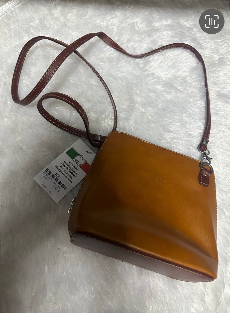 Vera pelle genuine leather bag on sale