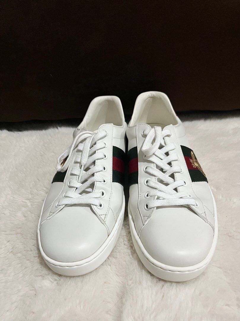 WOMEN S GUCCI ACE SNEAKER w BEE Luxury Sneakers Footwear on Carousell