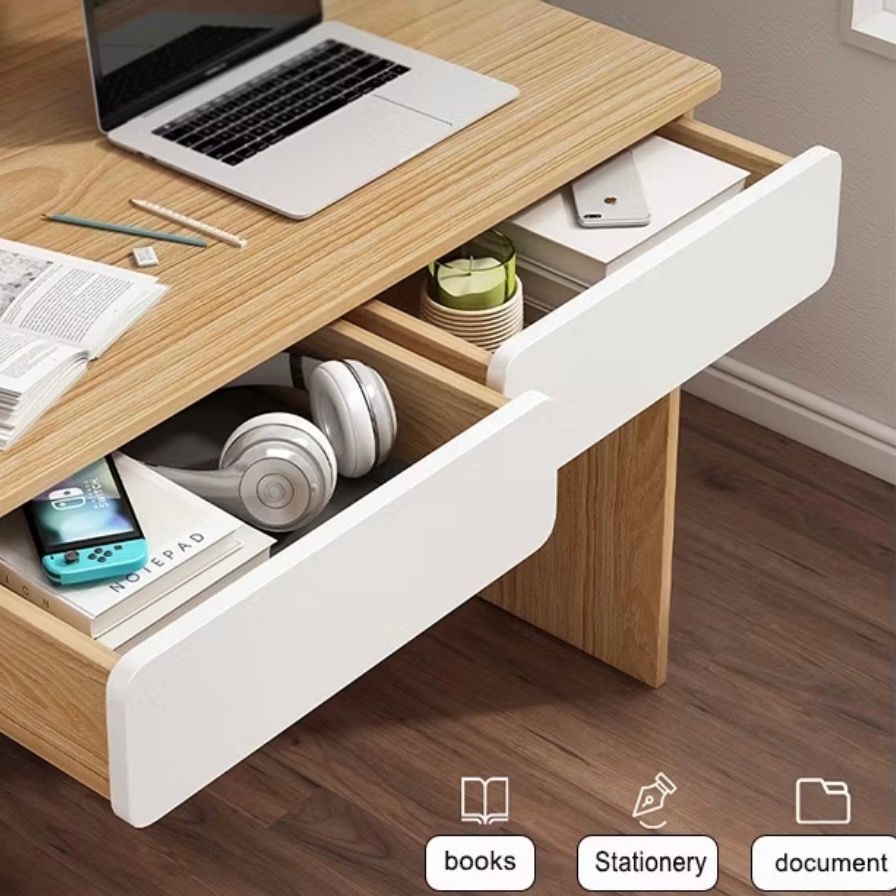 Wooden Study Table With Drawer | Durable Computer Table With Underneath ...