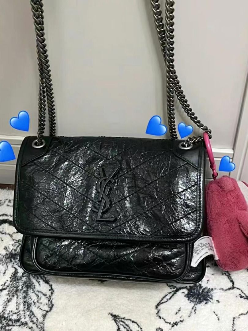 YSL niki MM in black Women s Fashion Bags Wallets Shoulder Bags on Carousell