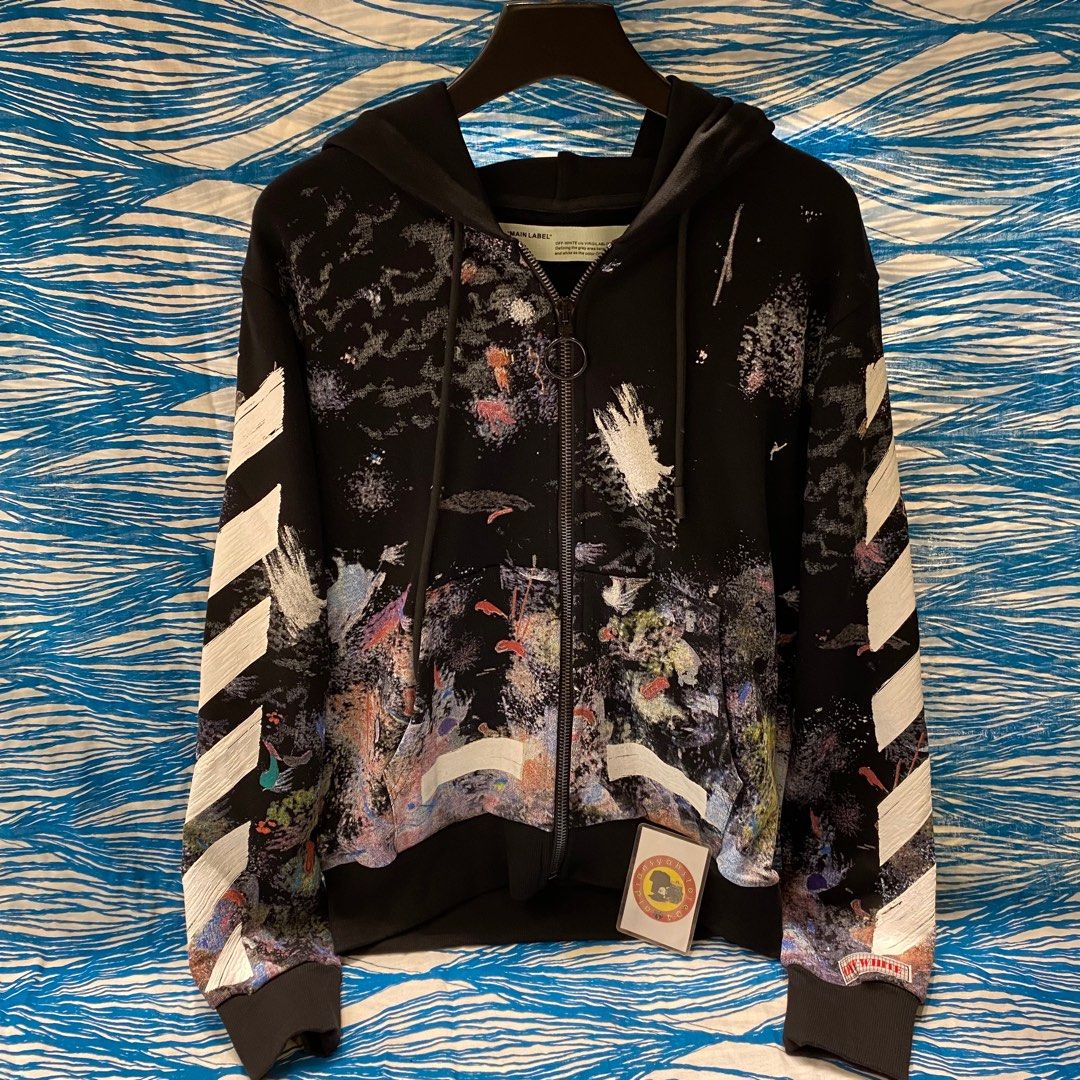 Off white galaxy zip hoodie deals