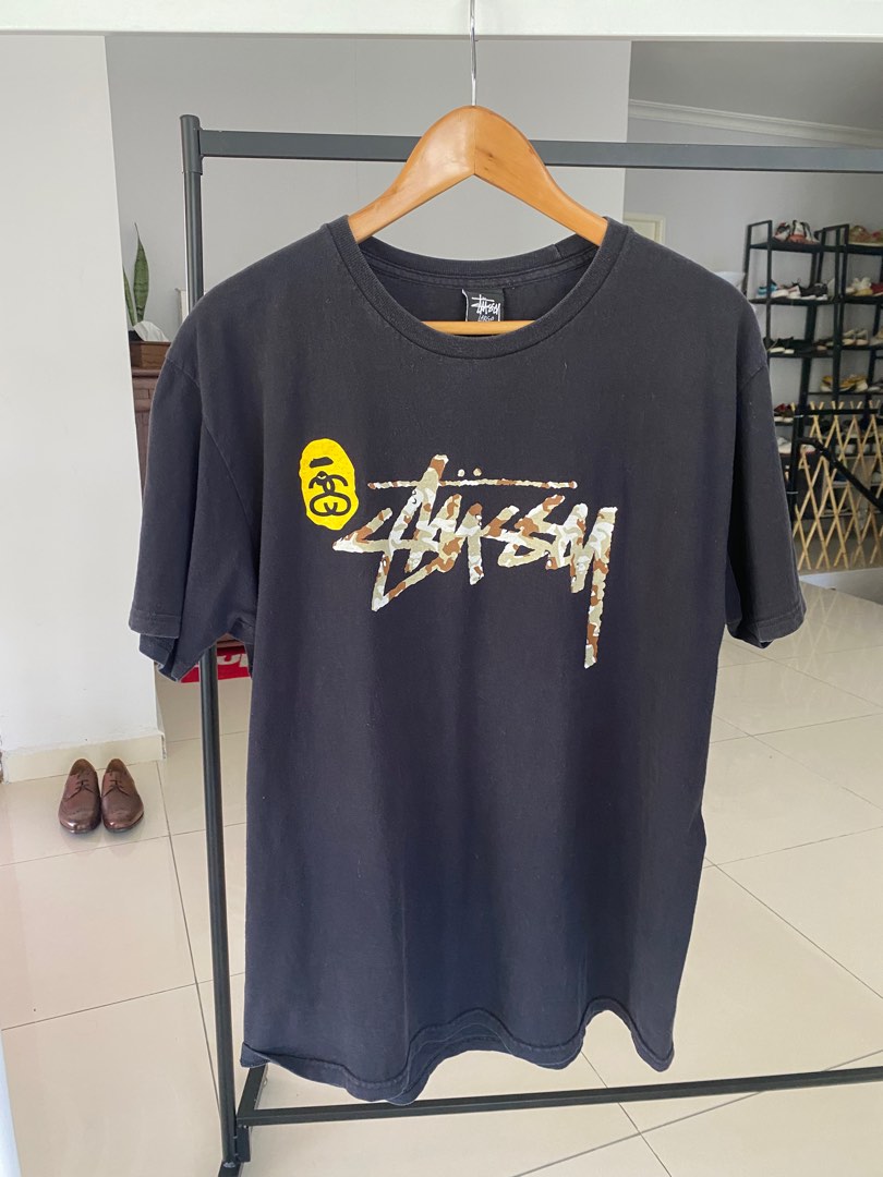 2013 Bape x Stussy Ill Collaboration T shirt Men s Fashion Tops Sets Tshirts Polo Shirts on Carousell