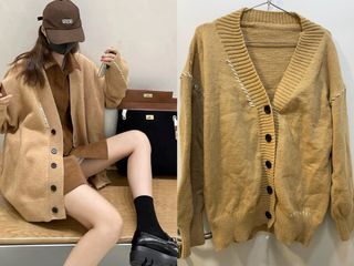 ❣️(📦3件包順豐）卡其色冷衫外套coats64237768562049110