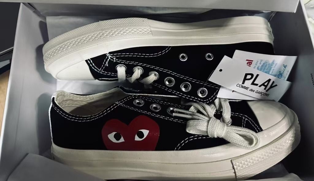 CDG x Converse 1970s Chuck Taylor All Star Rei Kawakubo joint model for men and women low top canvas shoes black Women s Fashion Footwear Sneakers on Carousell