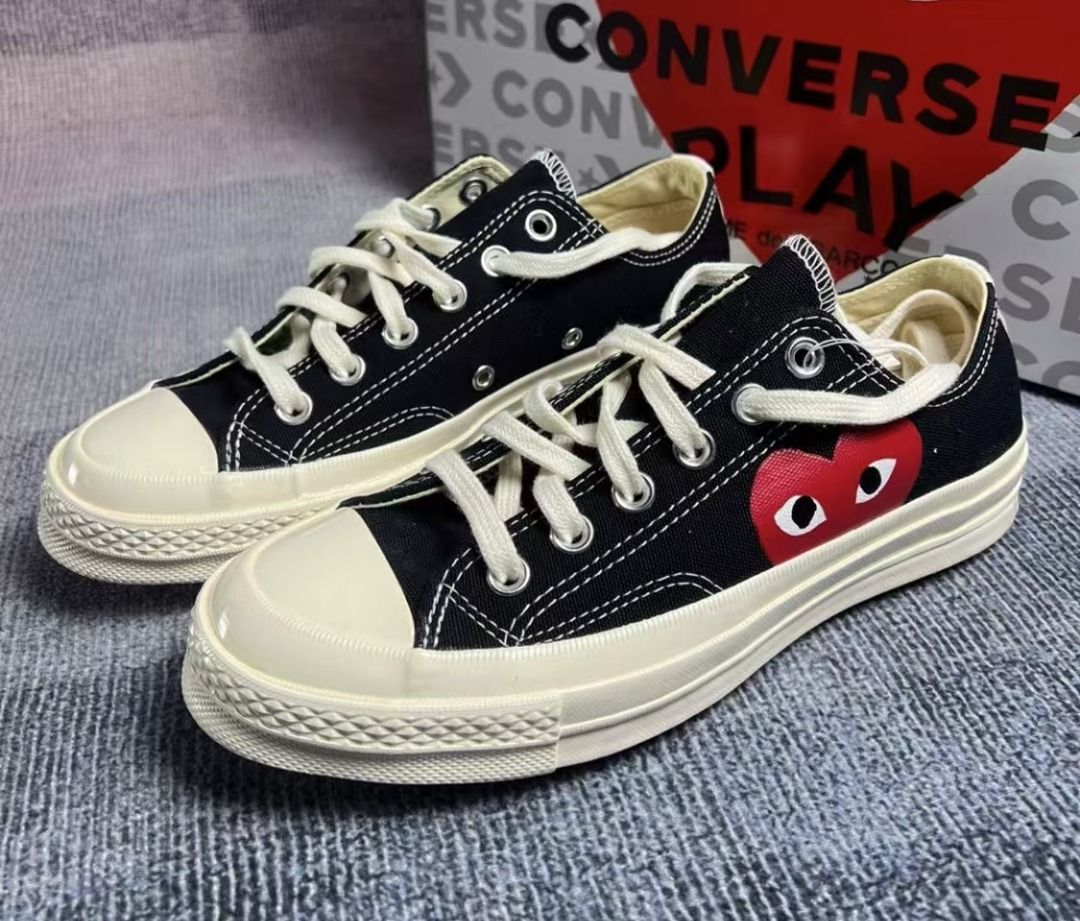 CDG x Converse 1970s Chuck Taylor All Star Rei Kawakubo joint model for men and women low top canvas shoes black Women s Fashion Footwear Sneakers on Carousell