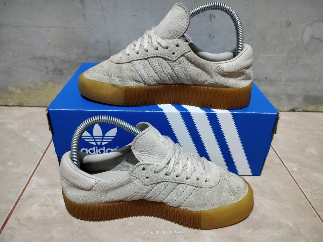 ADIDAS SAMBAROSE CLEAR BROWN B28163 Size 36 Second Fesyen Wanita Sepatu di Carousell