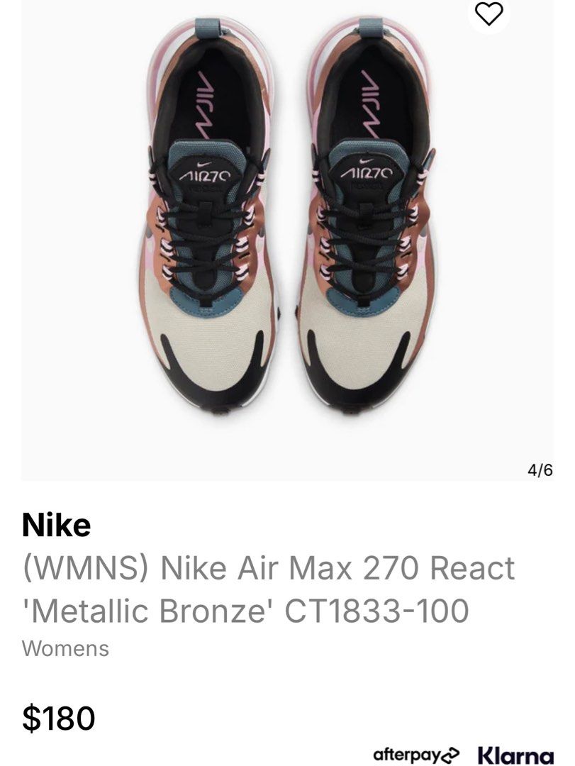 Airmax 270 React Women s Fashion Footwear Sneakers on Carousell