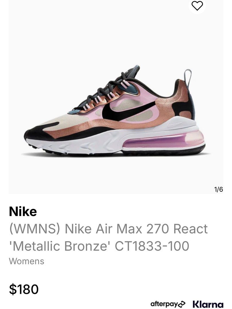 Nike 270 react afterpay hotsell