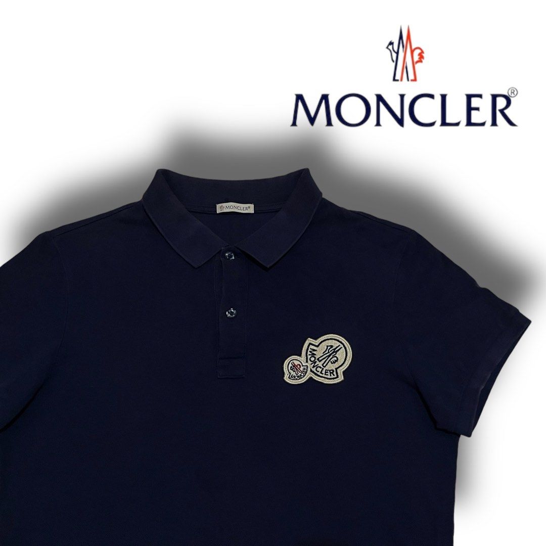 Moncler double logo polo hot sale